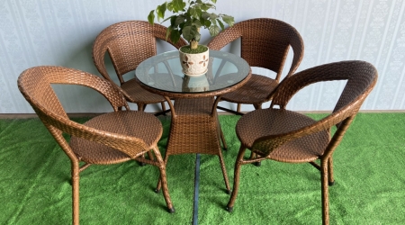 Bộ mây Dĩa giả Gỗ