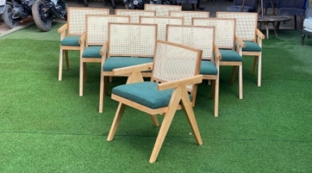 Ghế A lưng đan sợi mây 