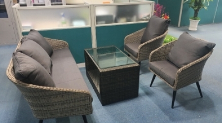 Sofa mây nhựa xuất khẩu-Bàn mây dài