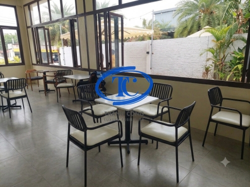Bộ Bàn Ghế Cafe Sắt Nan Sọc TC-11