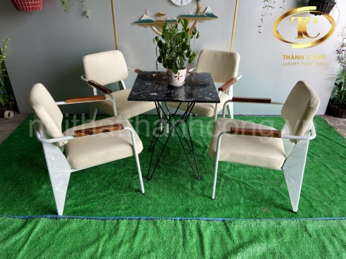 Bộ ghế Napa đơn bàn mặt đá TC-03