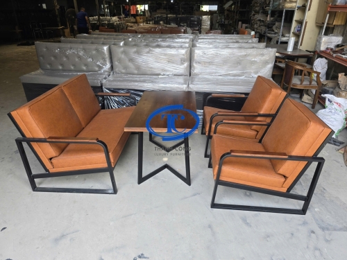 Bộ sofa tay cong ốp gỗ TCL-08