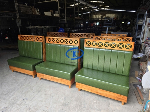 Ghế Sofa Băng Có Vách Ngăn Trang Trí Khắc Hoa Văn TCL-20